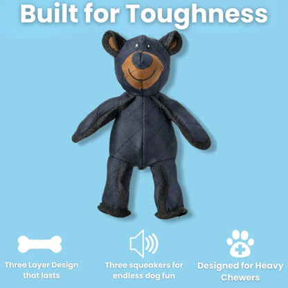 Tough Plush Dog Toy Teddy Bear Shape