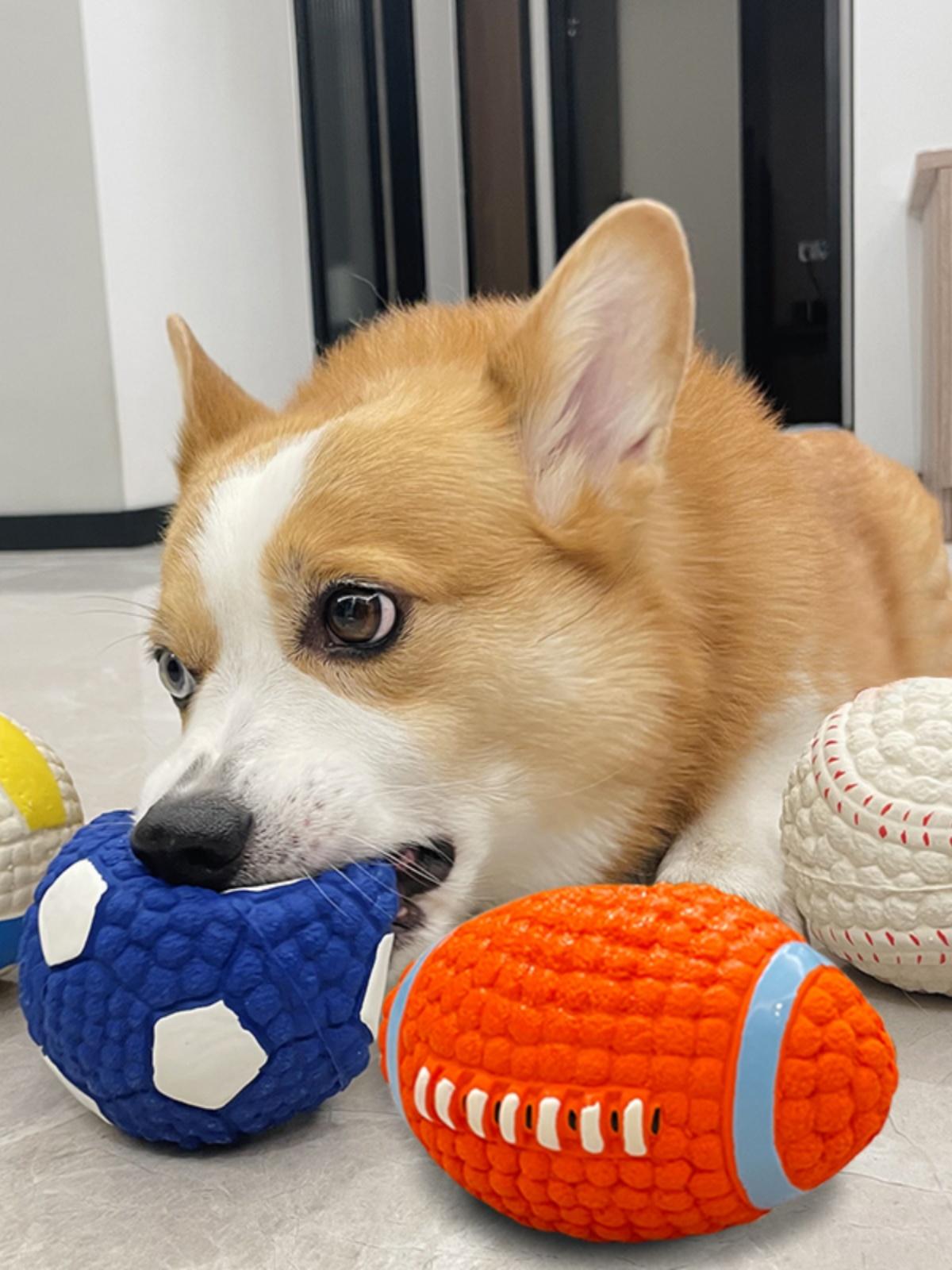 Indestructible Dog Toy Chew Ball for Aggressive Chewers - Non-Toxic, High Bounce Dental Health Toy 1