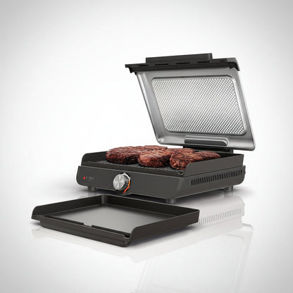 Large Electric Grill Pan 500°F Easy Clean Cooking Surface - Lusomart