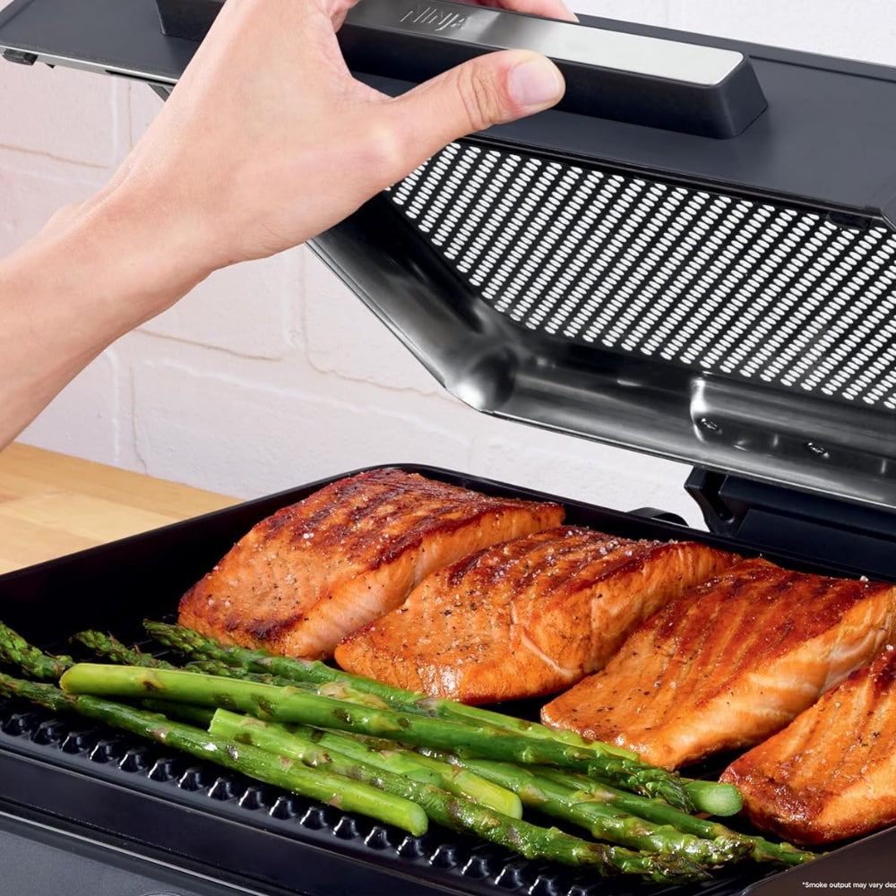 Large Electric Grill Pan 500°F Easy Clean Cooking Surface