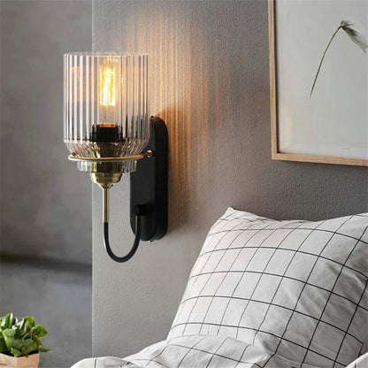 Industrial Glass Shade Funnel Wall Lamps 3