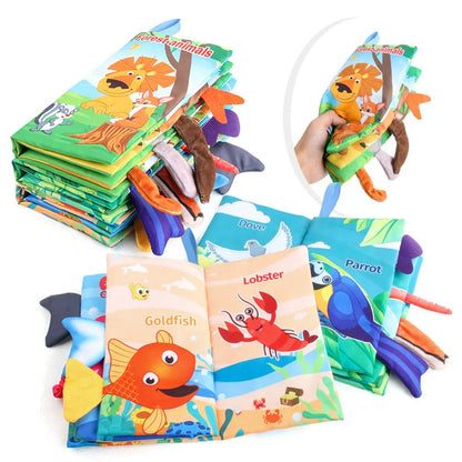 Interactive Baby Book Soft Cotton for Sensory Development 1