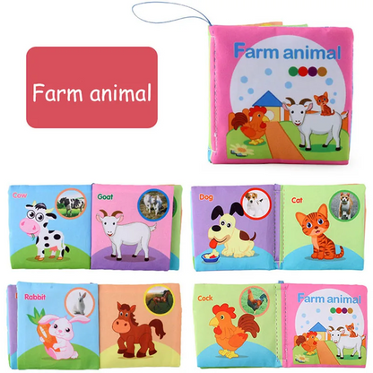 Interactive Baby Book Soft Cotton for Sensory Development 17