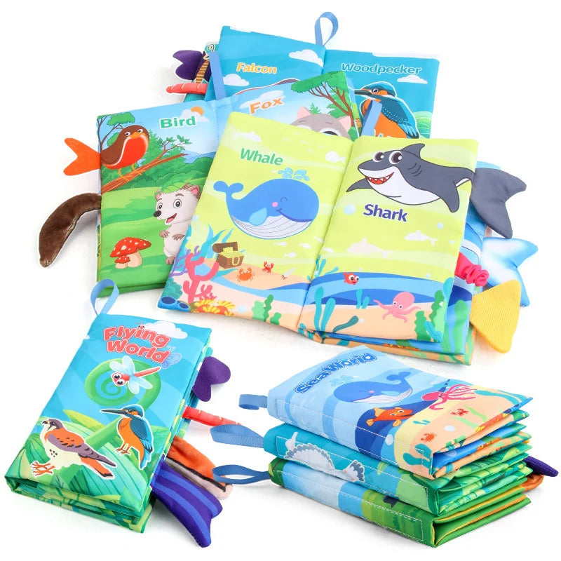 Interactive Baby Book Soft Cotton for Sensory Development 2