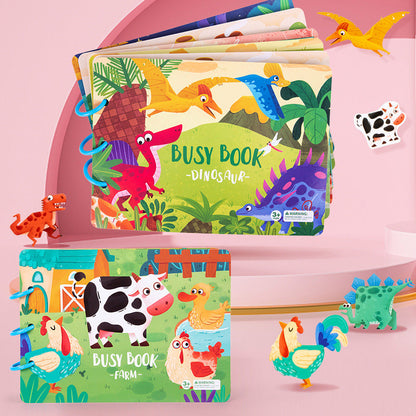 Interactive Book for Kids: Dinosaurs and Farm Animals - Waterproof Cardboard 3