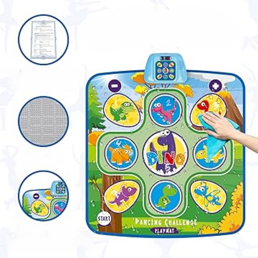 Fun Kids Dance Mat with 5 Games and Durable Plastic - Lusomart
