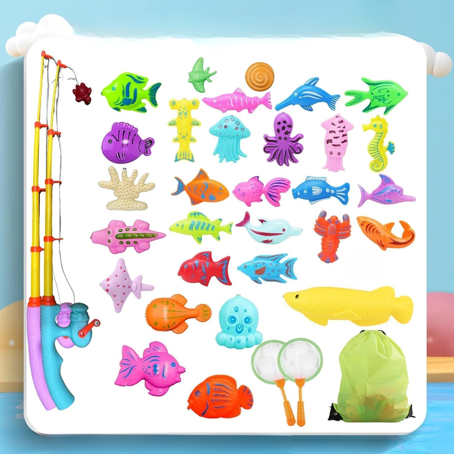 Interactive Magnetic Fishing Game with Inflatable Pool for Kids – Educational Toy for Indoor and Outdoor Fun 9