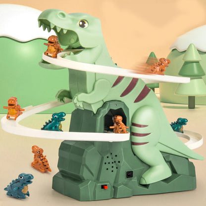 Interactieve Racebaan Speelgoed met Dinosaurussen Automatische Klimfunctie LED Verlichting 1