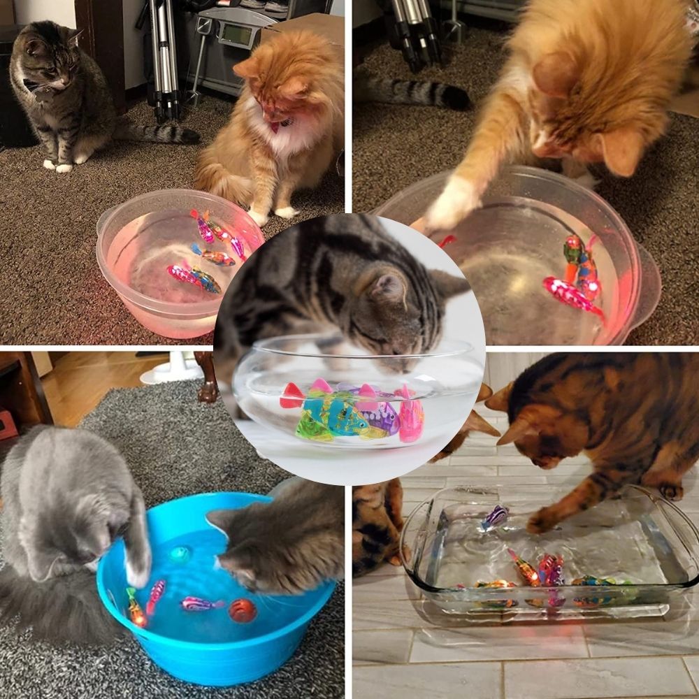 Interactive Cat Toy Set with Realistic Swimming Motion and Light – Best Cat Toys for Active Play 1