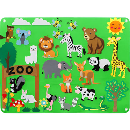 Colorful Educational Kids Felt Learning Wall Display