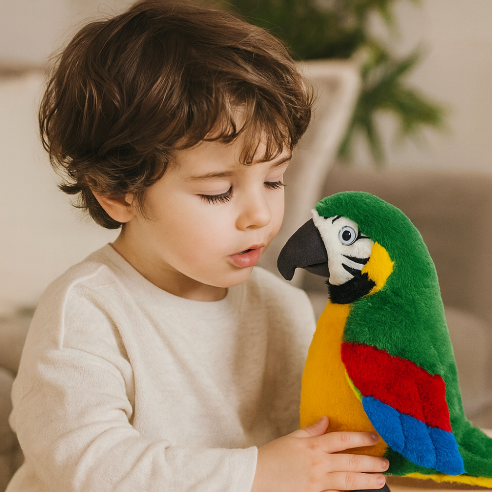 Interactive Talking Parrot Plush Toy for Kids Language Learning 4