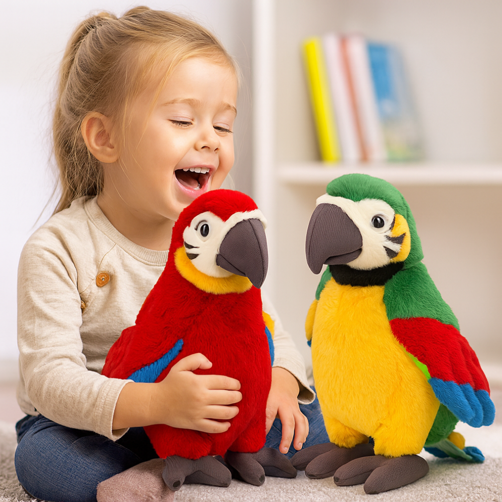 Interactive Talking Parrot Plush Toy for Kids Language Learning 8