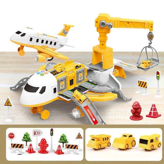 Fun Kids Airplane Playset with Cars and Tracks - Lusomart