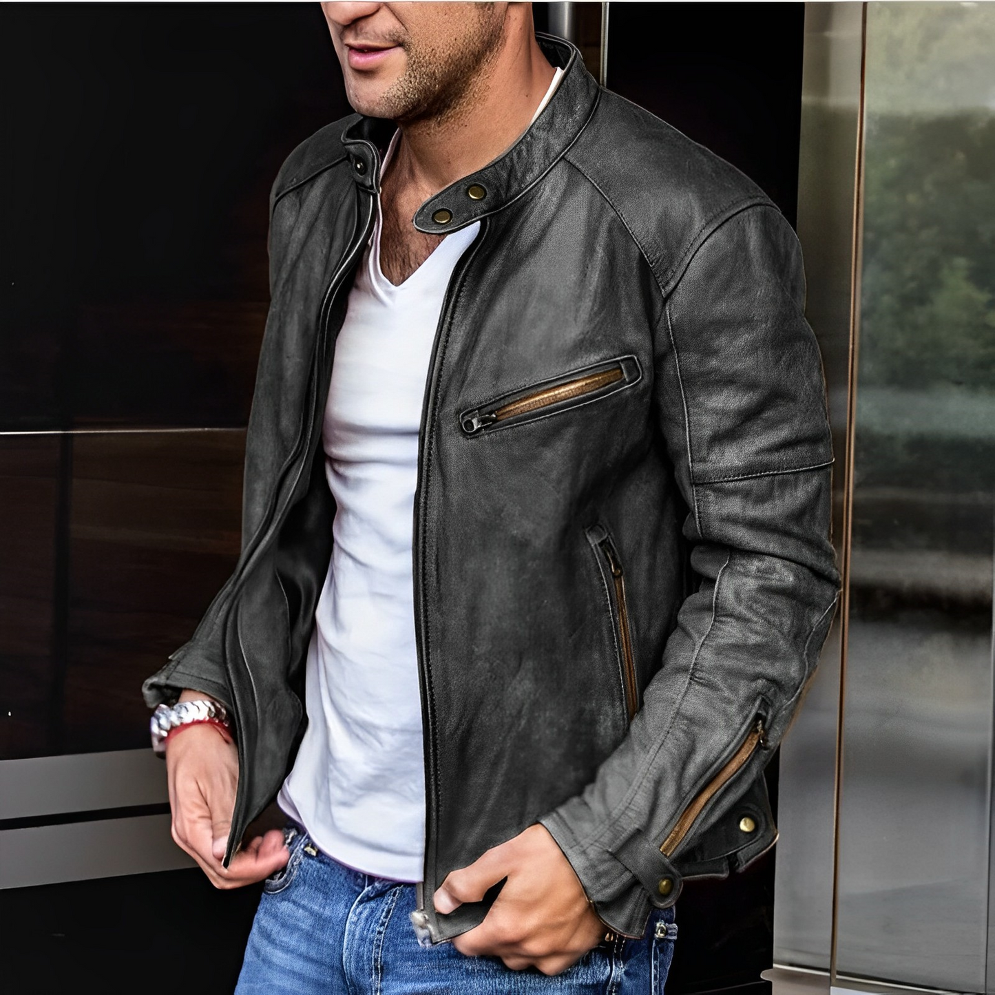 Stylish Mens Jacket with Sleek Modern Style - Lusomart