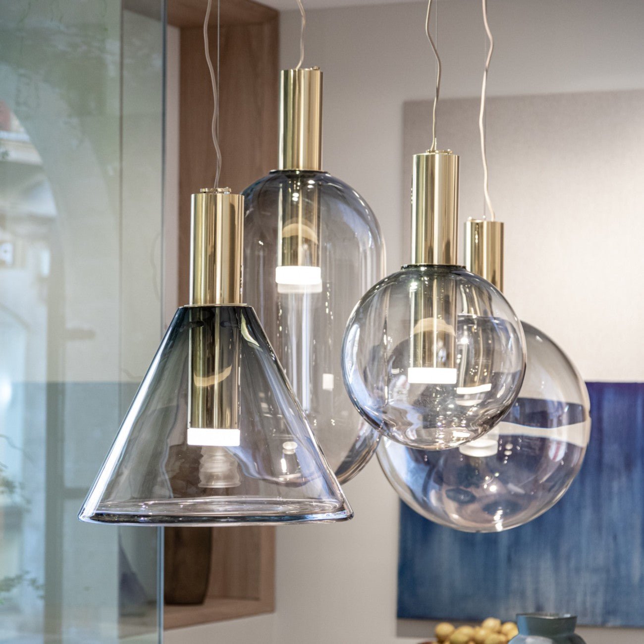 Stylish Colourful Glass Hanging Light