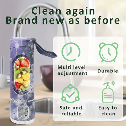 Compact USB Rechargeable Blender Bottle On The Go