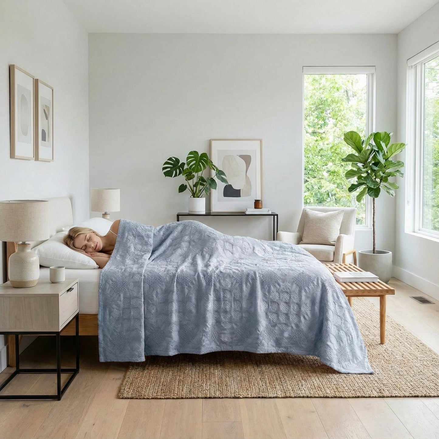 Soft Plush Decorative Throw Blanket for Home