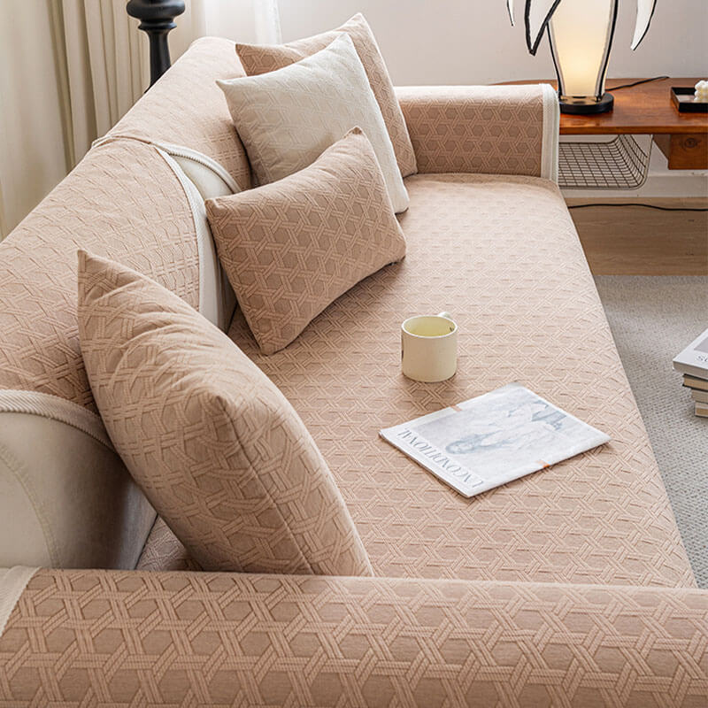 Stain Resistant Velvet Sofa Slipcover