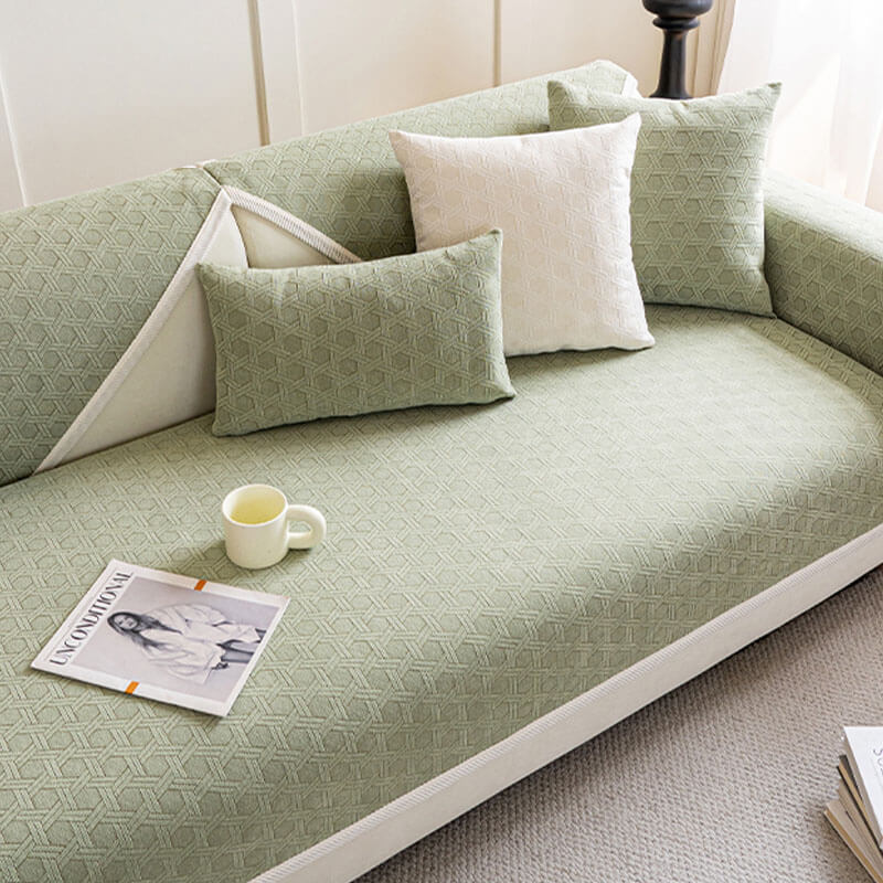 Stain Resistant Velvet Sofa Slipcover