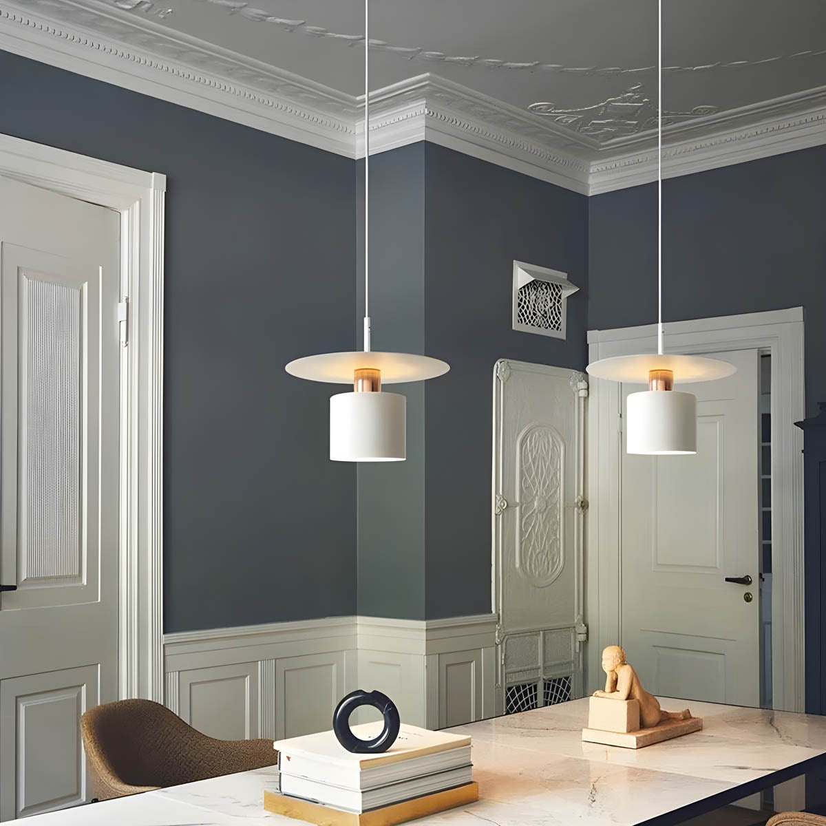 Sleek Round Hanging Ceiling Light
