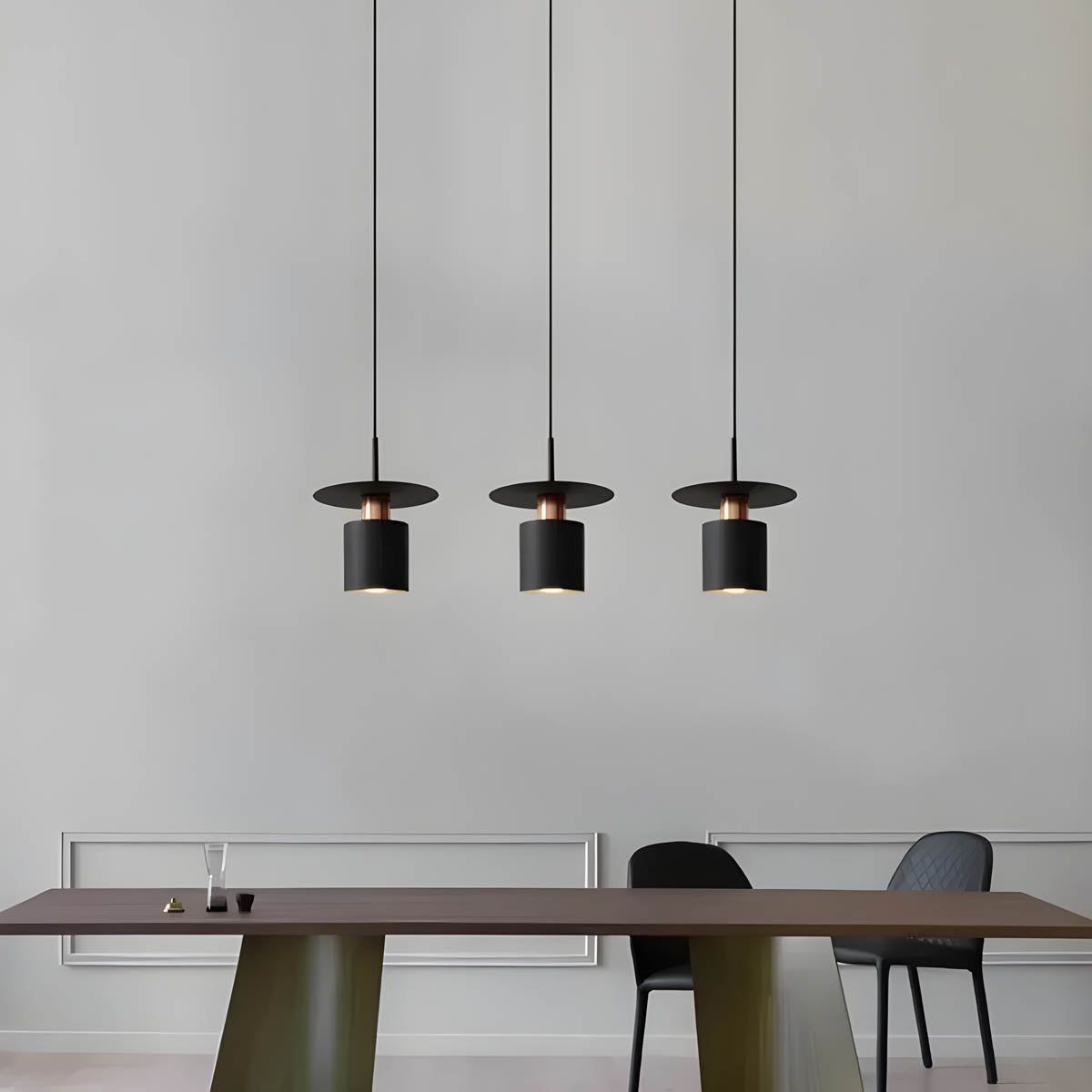 Sleek Round Hanging Ceiling Light