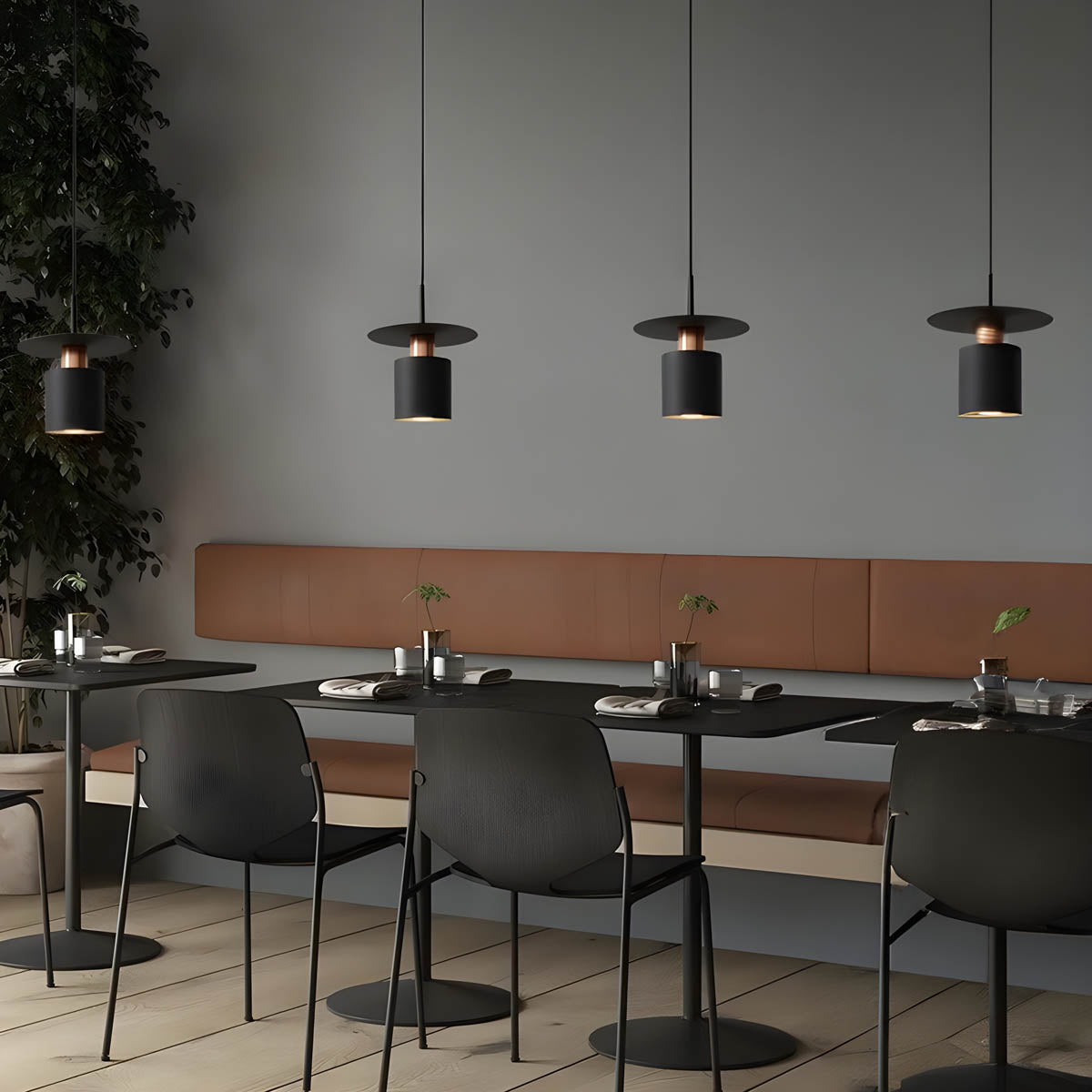 Sleek Round Hanging Ceiling Light