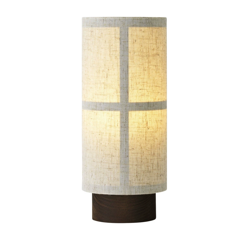 Luxury Silk Table Light on Wood Base with Soft LED