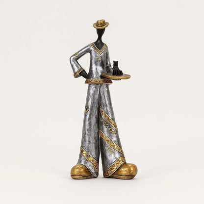  Handcrafted jazz sculpture figurine with intricate details ideal for music themed home decor accents