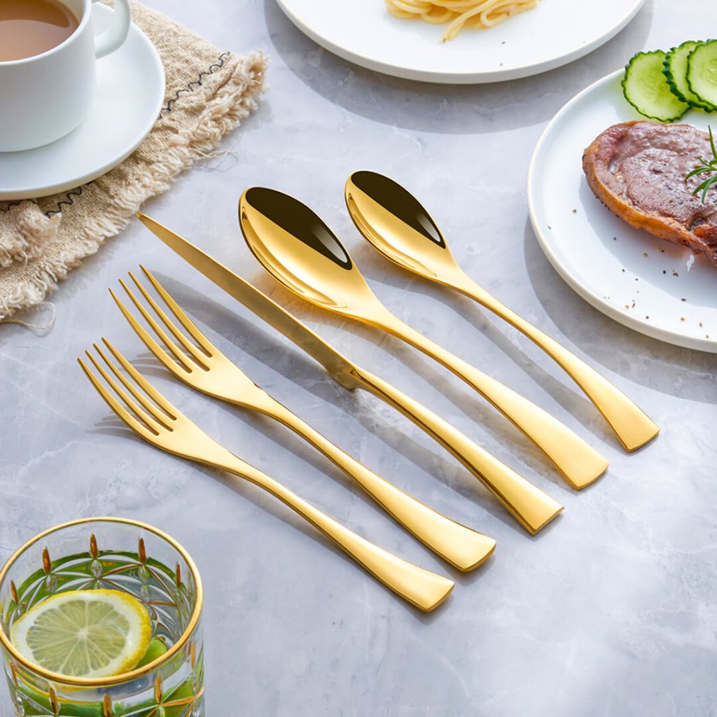 Premium Gold Plated Flatware Set - Lusomart