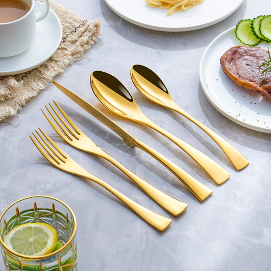 Premium Gold Plated Flatware Set - Lusomart