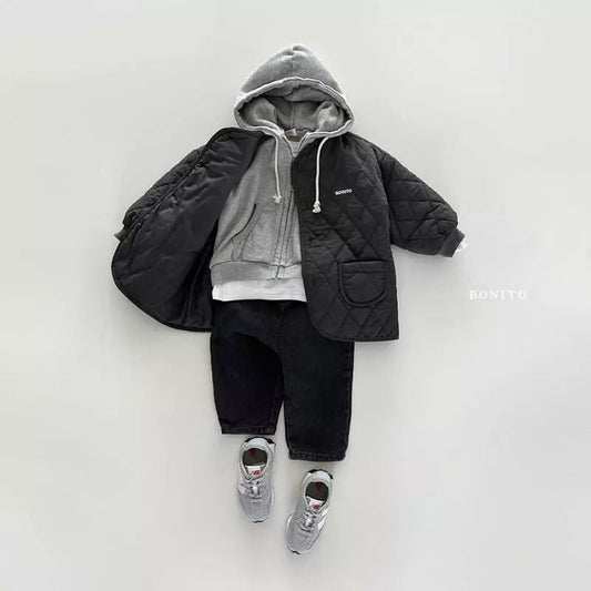 Warm Winter Coat for Boys in Beige and Green - Lusomart