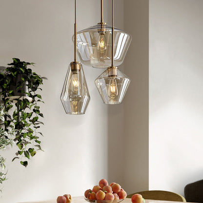 Crystal Glass Drop Pendant Light