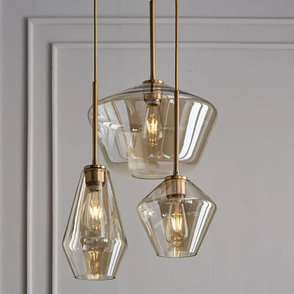 Crystal Glass Drop Pendant Light