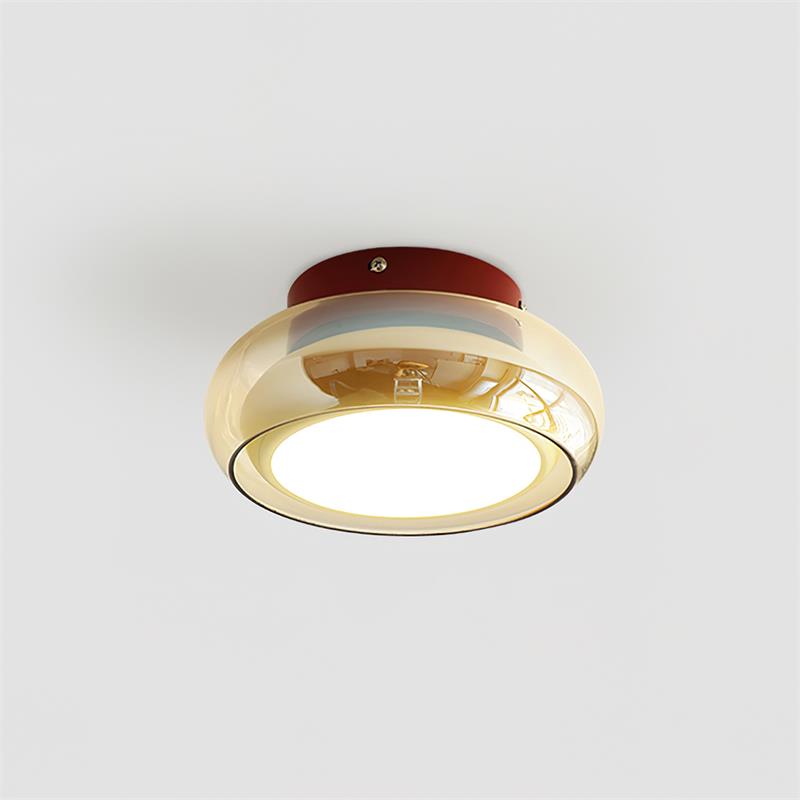 Vintage Round Glass Ceiling Light Fixture - Lusomart