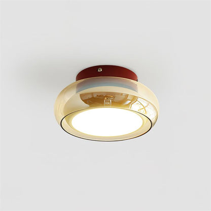 Vintage Round Glass Ceiling Light Fixture