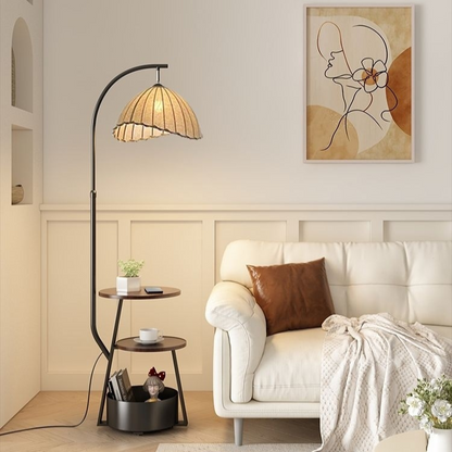Asian Style 3 Tier End Table Lamp