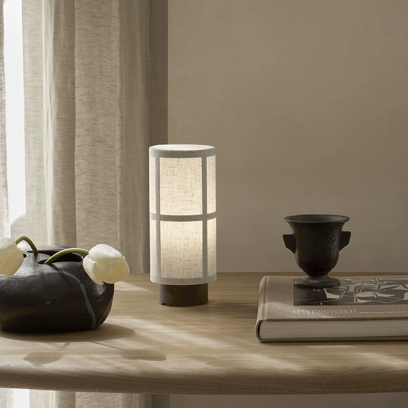 Natural Fabric Slim LED Desk Lamp