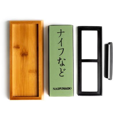 Sharpener Stone Double Sided Bamboo Kitchen Base