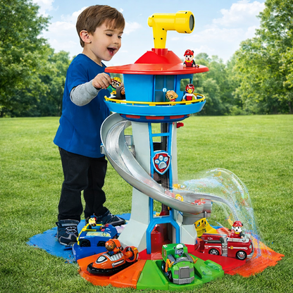 Fun Childrens Car Track Play Set With Slide