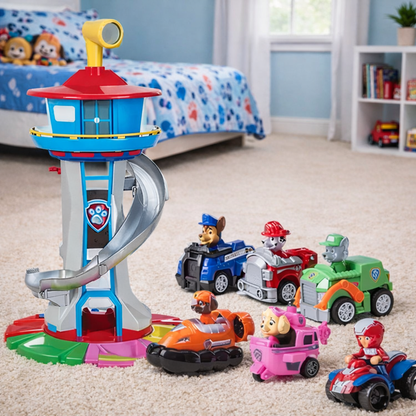 Fun Childrens Car Track Play Set With Slide