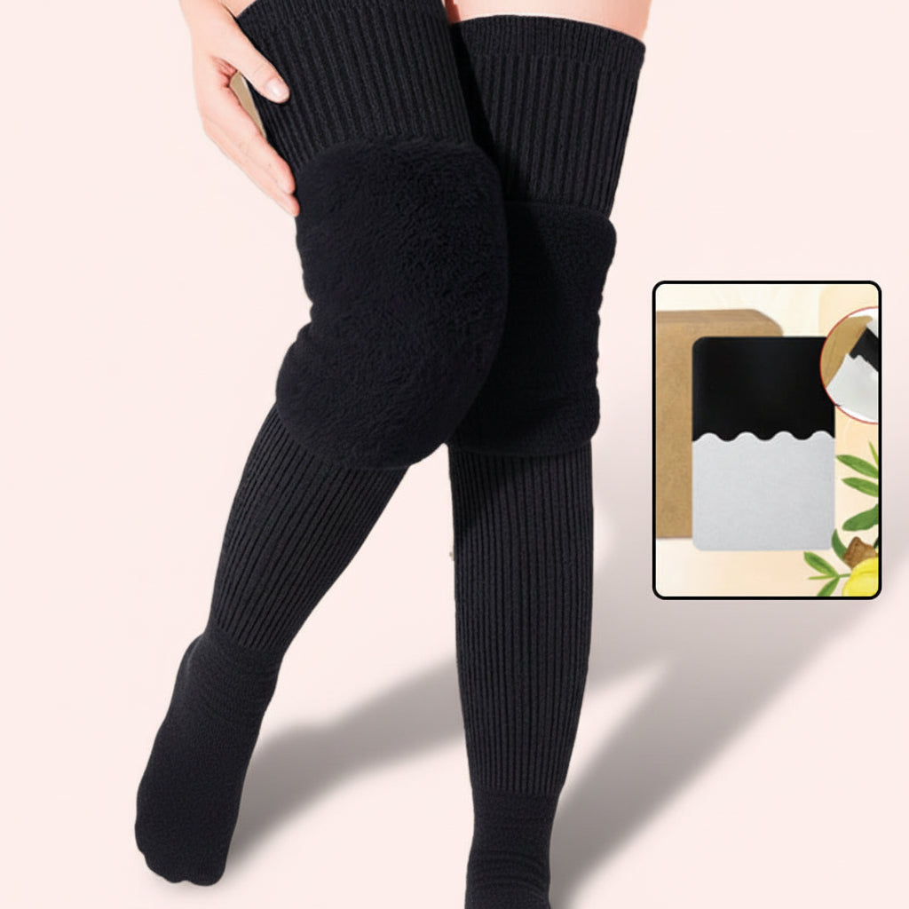 Warm Knee Support Pads for Winter Sports Protection
