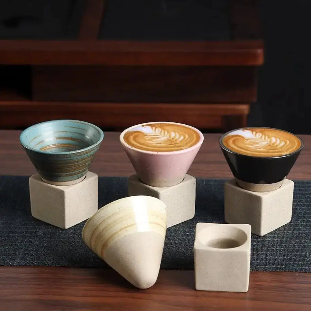 Artisanal Ceramic Cone Espresso Mug - Lusomart