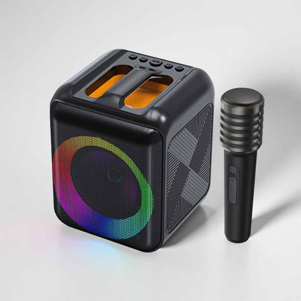 Wireless Karaoke System Portable Bluetooth Speaker Mic