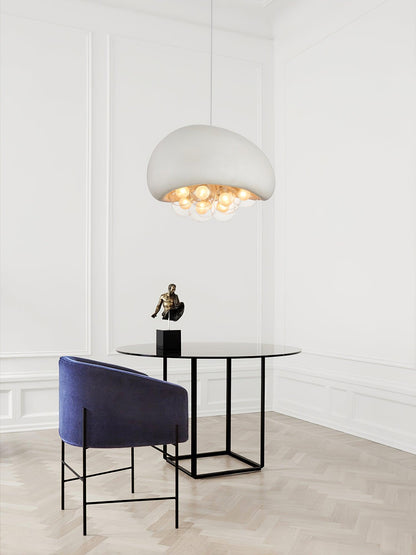 Globe Glass Pendant Light with Bubble Shade