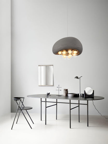 Globe Glass Pendant Light with Bubble Shade