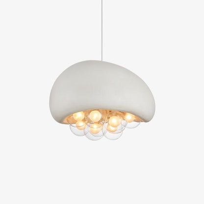 Globe Glass Pendant Light with Bubble Shade
