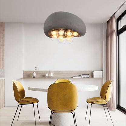Globe Glass Pendant Light with Bubble Shade