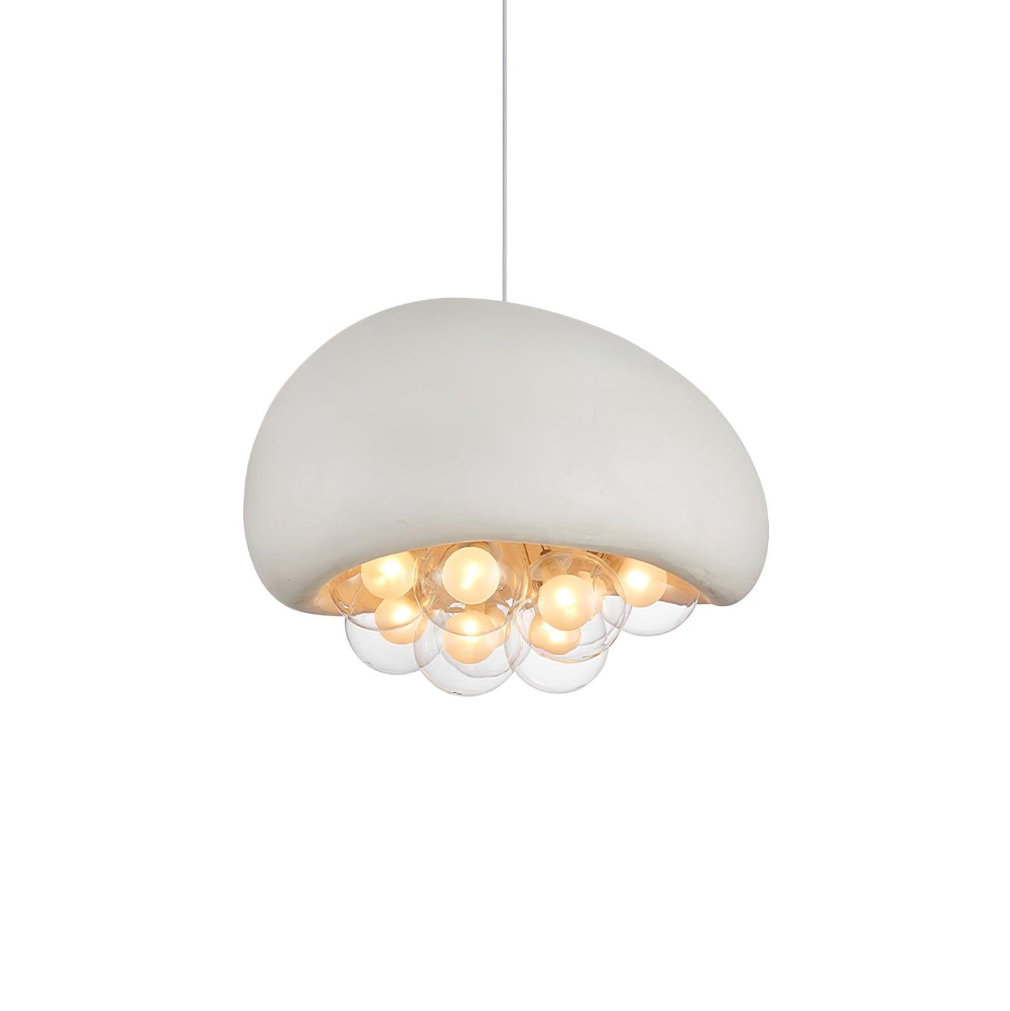 Globe Glass Pendant Light with Bubble Shade