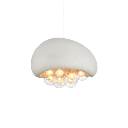 Globe Glass Pendant Light with Bubble Shade