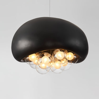 Globe Glass Pendant Light with Bubble Shade